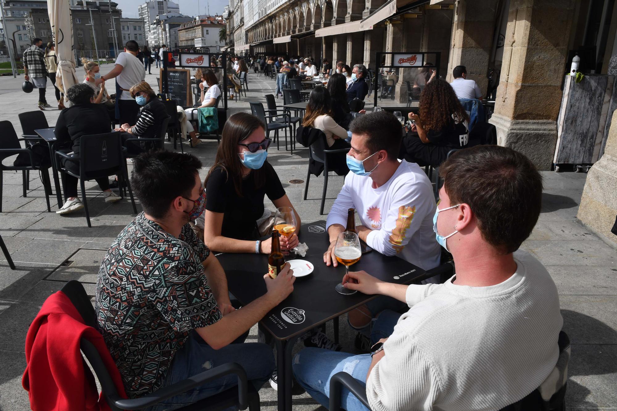 La reapertura de terrazas en A Coruña