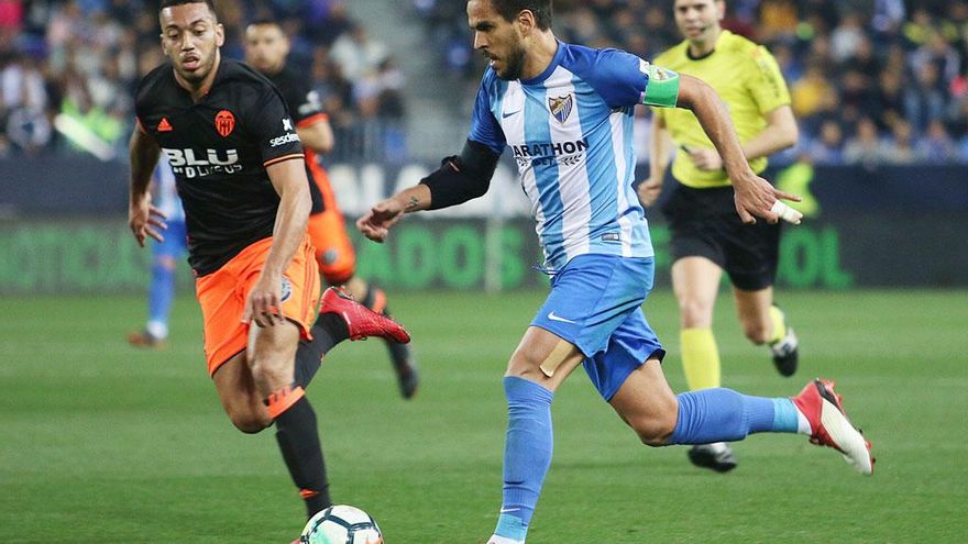 Recio, en el último partido que salió titular en Liga.