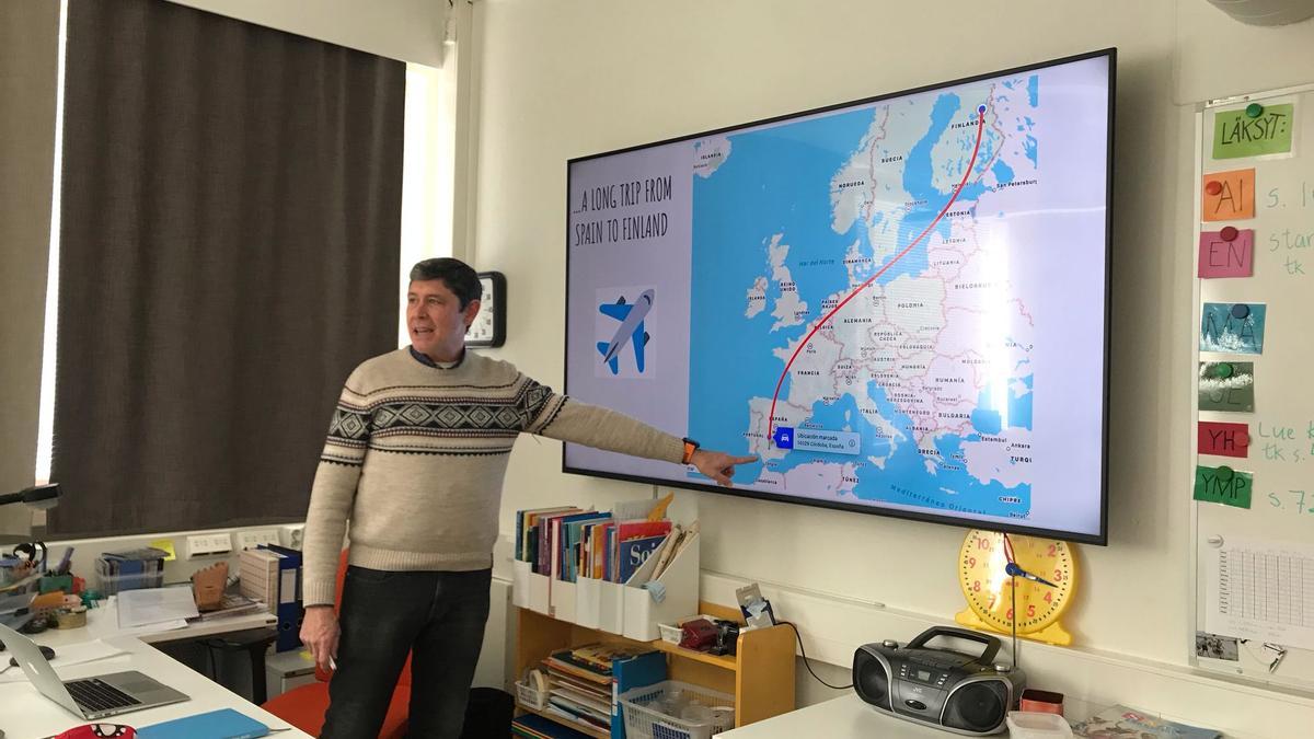 El maleno Juan Antonio Reyes, durante una clase ofrecida en Laponia.