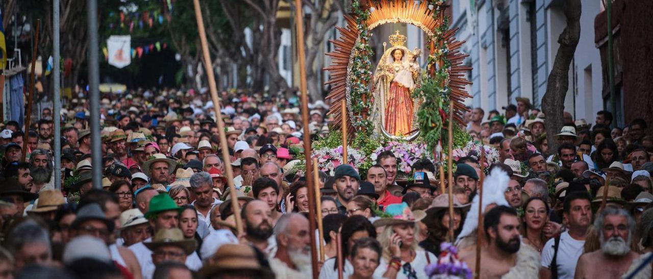 Bajada de la Virgen de El Socorro, el 7 de septiembre de 2019.