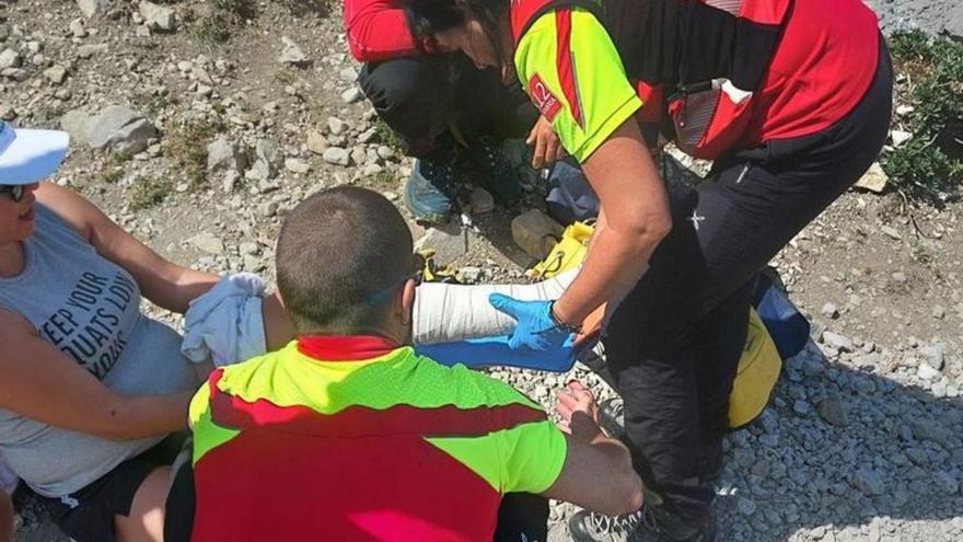 Evacuada una senderista que se fracturó el tobillo en una ruta por los Picos de Europa