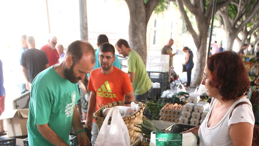 Productos ecológicos en el mercado de la Malagueta.