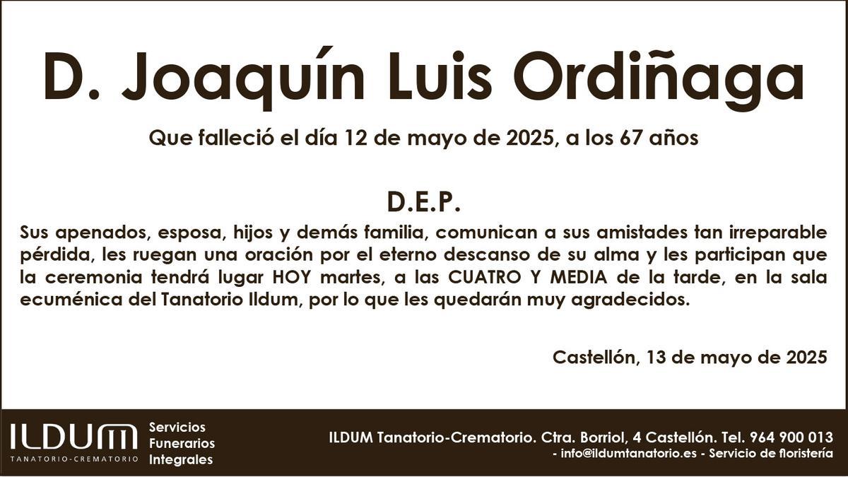 D. Joaquín Luis Ordiñaga