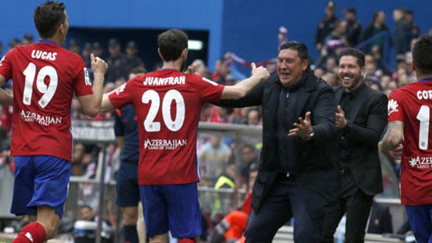 Imagen del partido entre el Atlético y el Betis