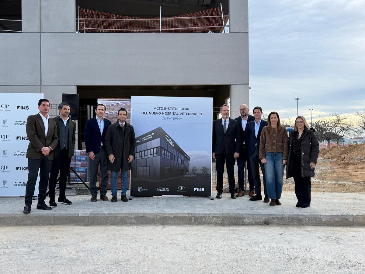 Sagredo durante el acto institucional de presentación de las obras del nuevo hospital veterinario Evidensia AUNA.