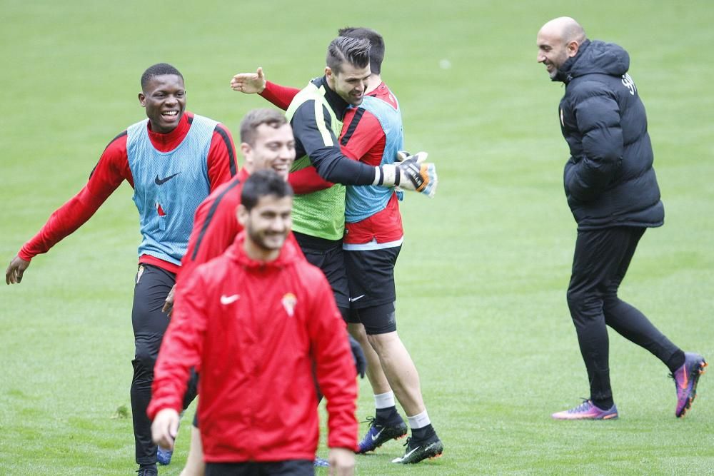 Entrenamiento del Sporting de Gijón