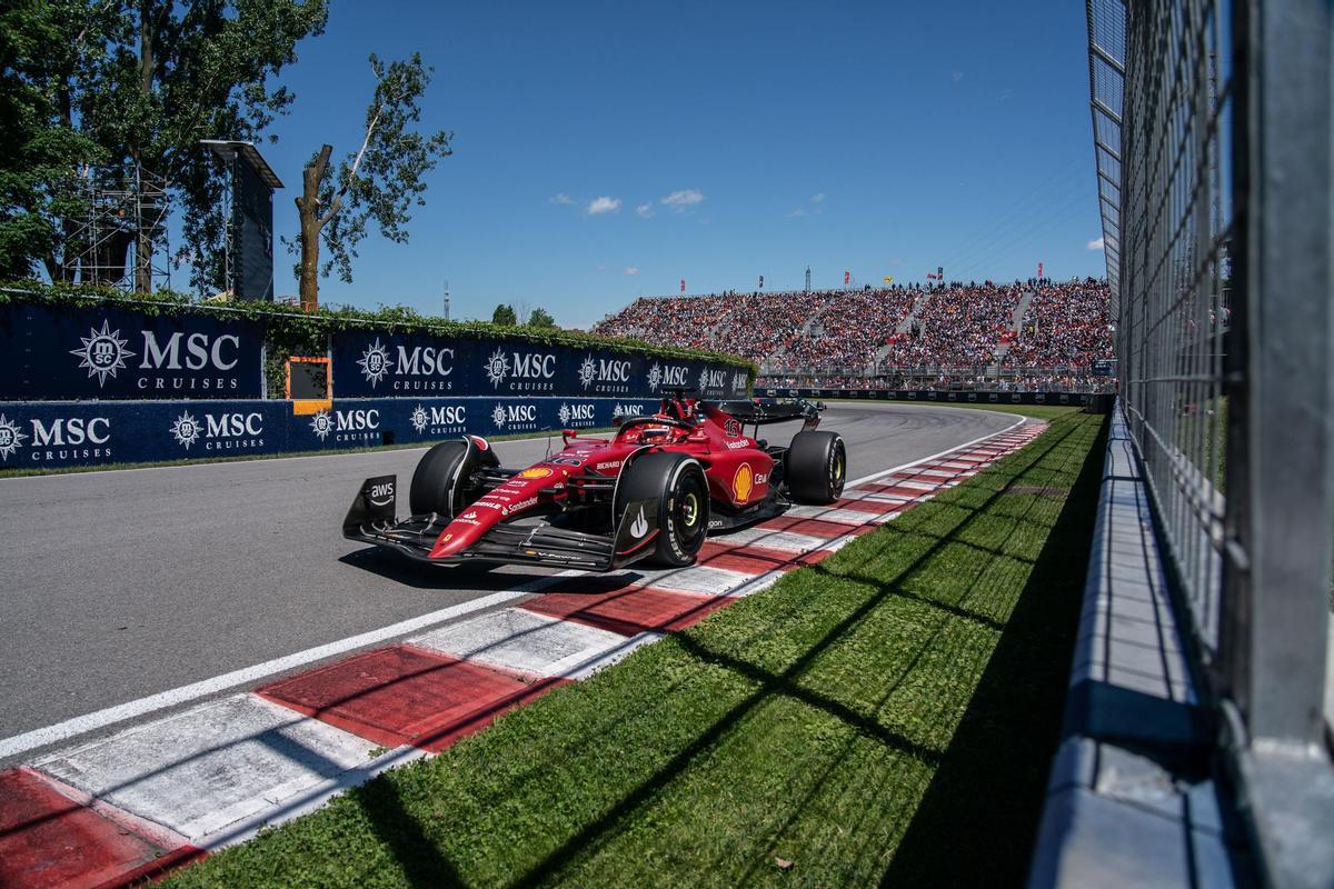 Montreal (Canada), 19/06/2022.- Monaco’s Formula One driver Charles Leclerc of Scuderia Ferrari in action during the Formula One Grand Prix of Canada at the Circuit Gilles-Villeneuve in Montreal, Canada, 19 June 2022. (Fórmula Uno) EFE/EPA/ANDRE PICHETTE