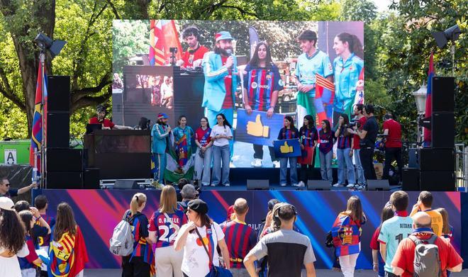 ¡Locura en Bilbao! Miles de aficionados y ambientazo en la fan zone del Barça