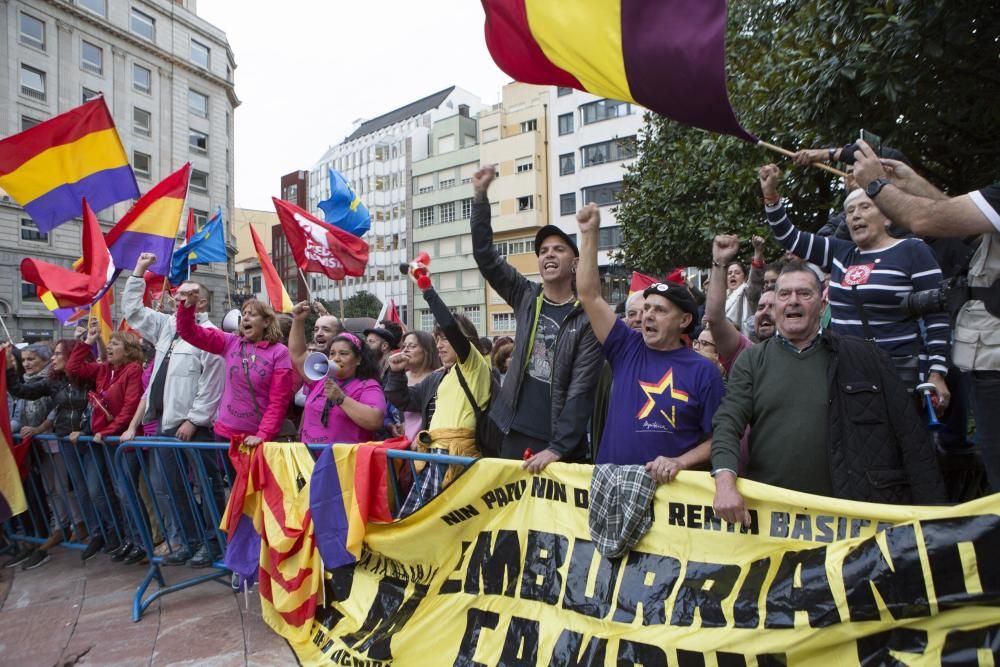 Las protestas en la plaza de La Escandalera