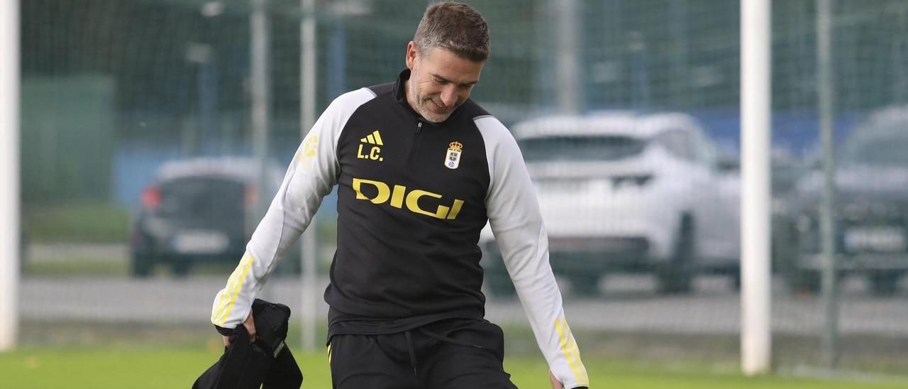 Luis Carrión, durante un entrenamiento