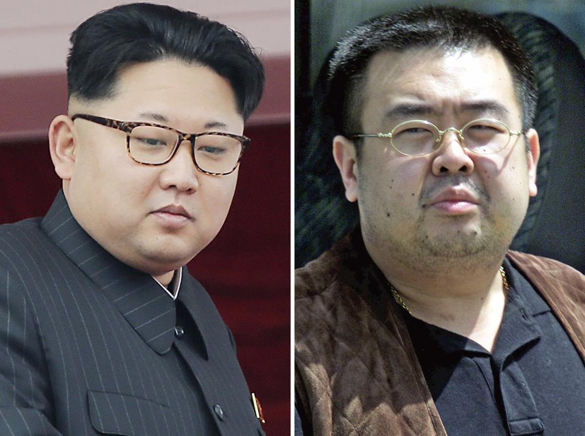 FILE - This combination of file photos shows North Korean leader Kim Jong Un  left  on May 10  2016  in Pyongyang  North Korea  and Kim Jong Nam  right  exiled half brother of Kim Jong Un  in Narita  Japan  on May 4  2001  South Koreaa  s spy agency believes that Kim Jong Nam was assassinated this week in a Malaysian airport as part of a five-year plot by   Kim Jong Un to kill a brother he reportedly never met  If this is right  the motive likely has more to do with their shared bloodlines - and that volcano - than any specific transgression   AP Photos Wong Maye-E  Shizuo Kambayashi  File