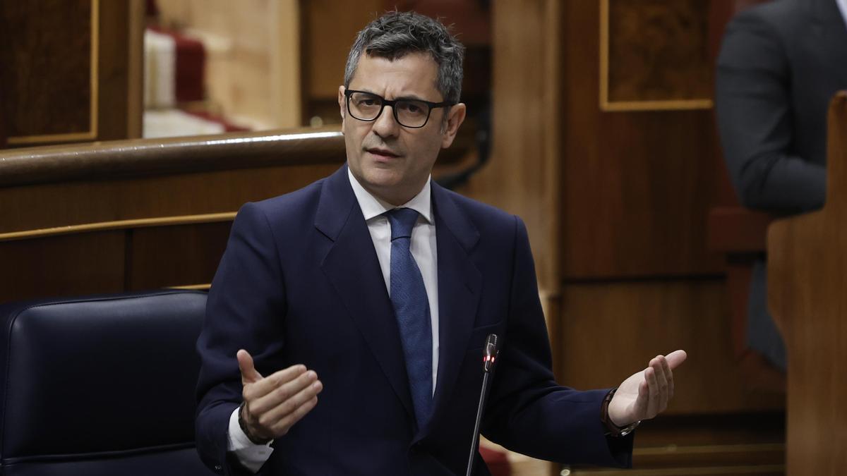 Félix Bolaños, en el Congreso de los Diputados.