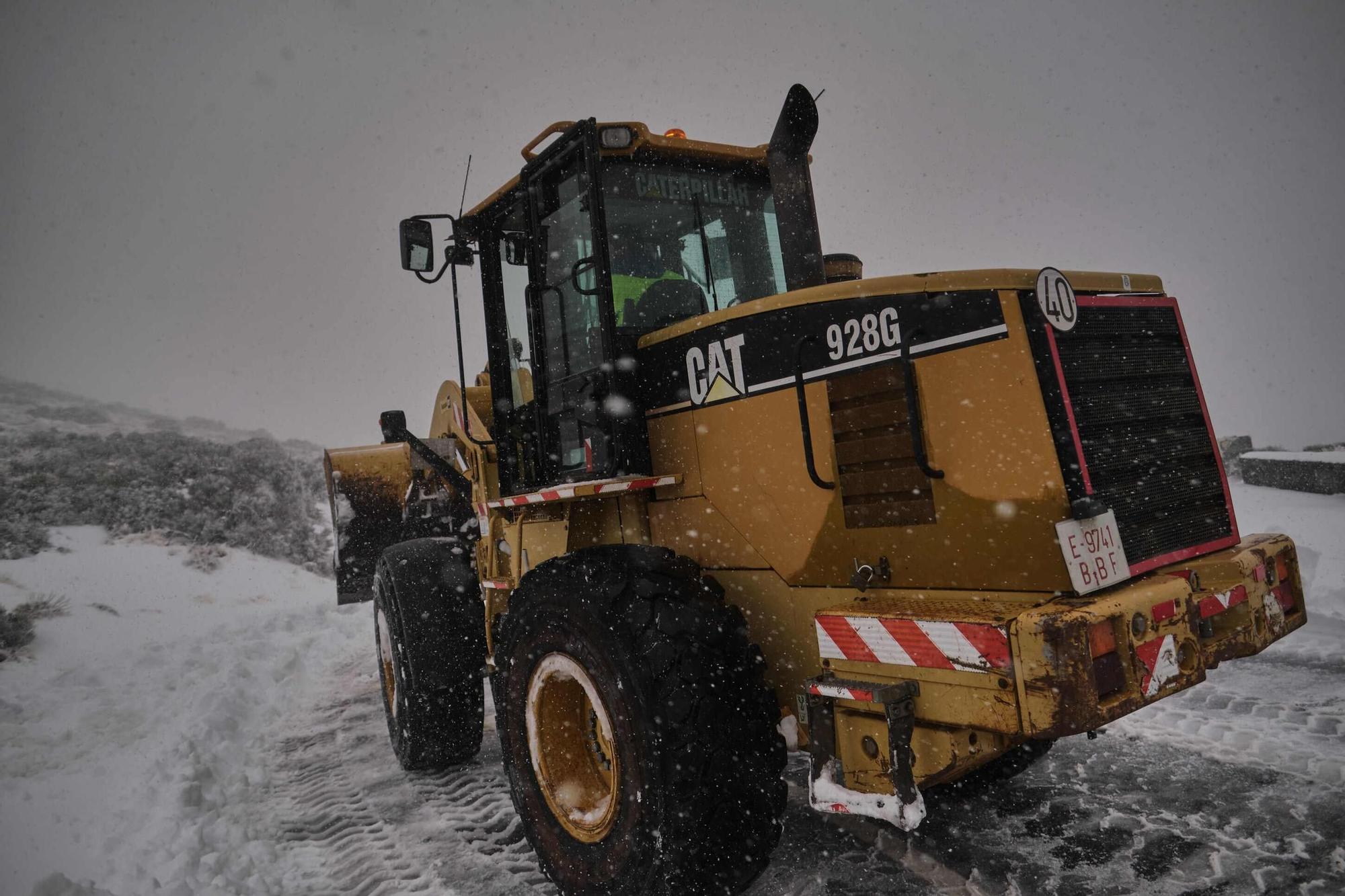 La nieve que dejó 'Filomena' en el Teide