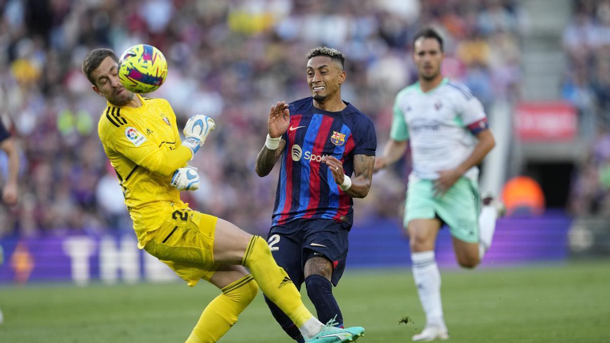 Rapinha, en el último duelo liguero ante el Osasuna.