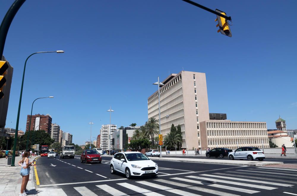 La avenida de Andalucía queda libre de las obras del metro de Málaga tras diez años.