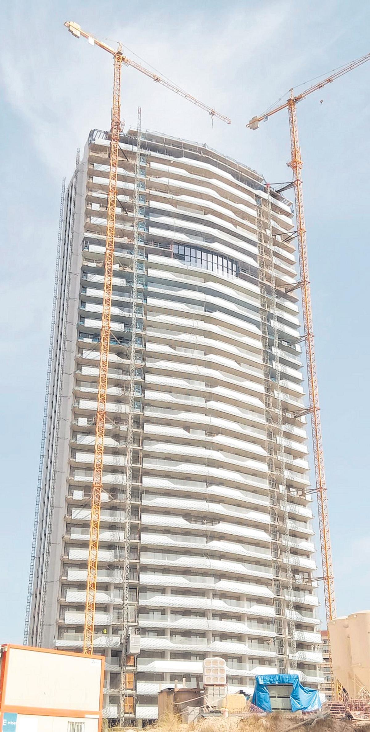 La estructura del rascacielos Benidorm Beach, monitorizada en tiempo real