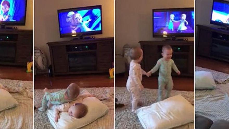 El tierno vídeo de dos bebés recreando su escena favorita de &#039;Frozen&#039;