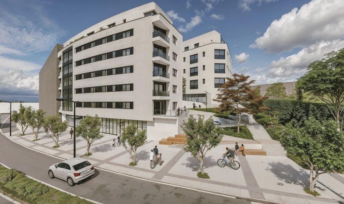 Infografía del complejo residencial que se pretende levantar.