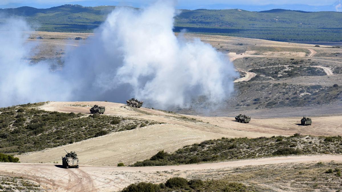 Un ejercicio de maniobras en el campo de San Gregorio.