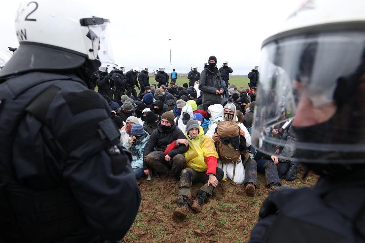 Protesta contra una mina de carbón en Alemania