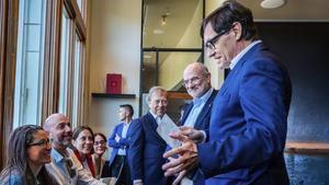 Illa parla durant una reunió amb empreses emergents a Palo Alto.