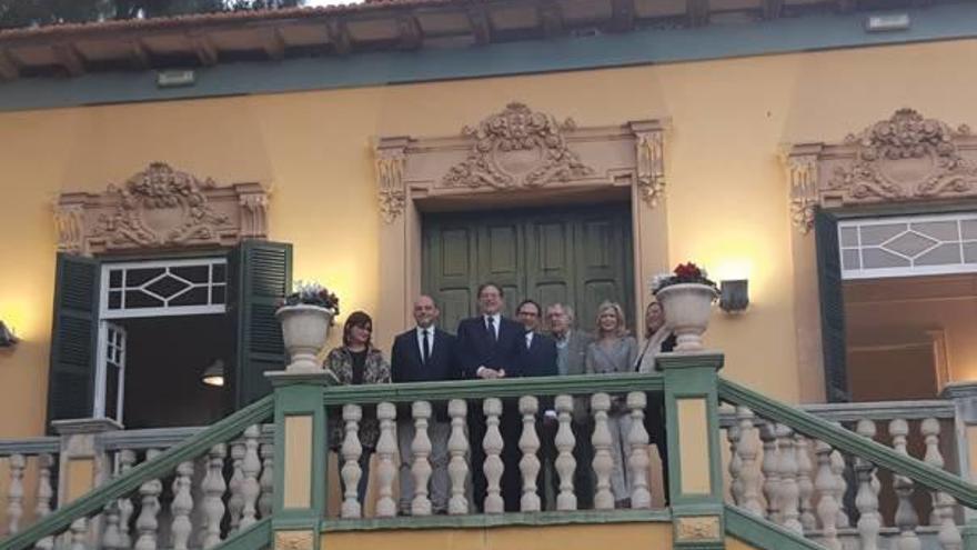 Puig, ayer, durante su visita a Villa Amparo.