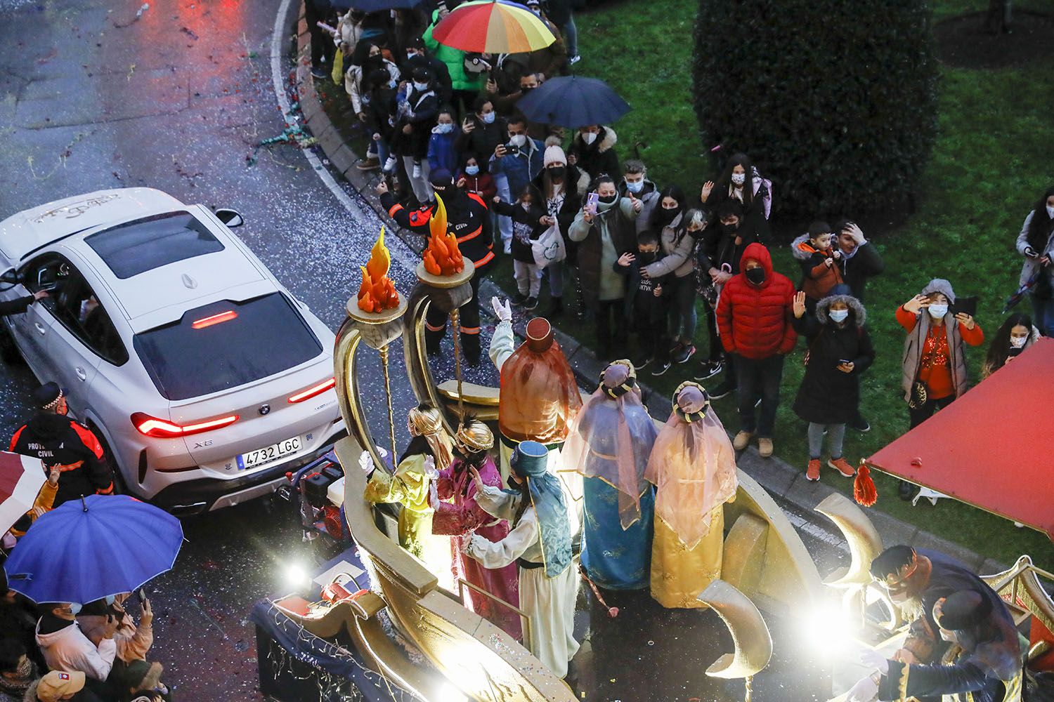 La cabalgata de los Reyes Magos en Gijón