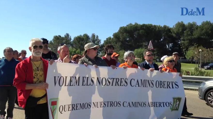 Centenares de personas exigen reabrir el camino de Palma a Puigpunyent