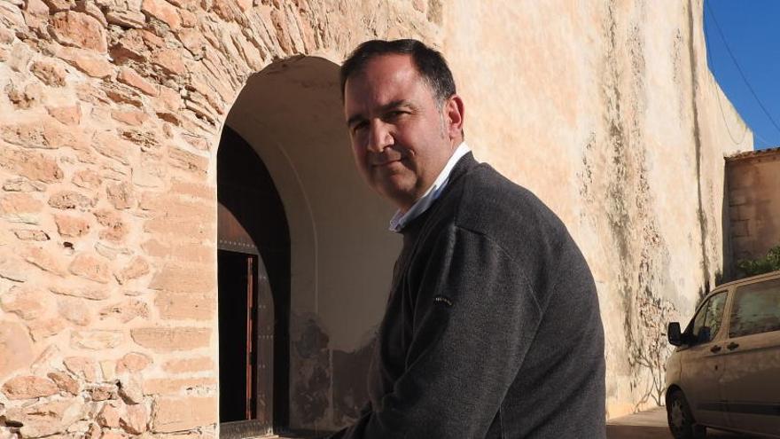 Miguel Ángel Riera, esta semana, en la iglesia de Sant Francesc, en Formentera.