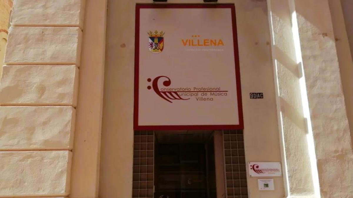 El conservatorio de música de Villena.