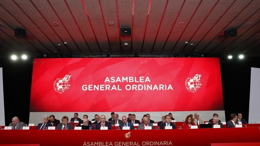 Reunión de la asamblea de la RFEF en la Ciudad del Fútbol de Las Rozas.