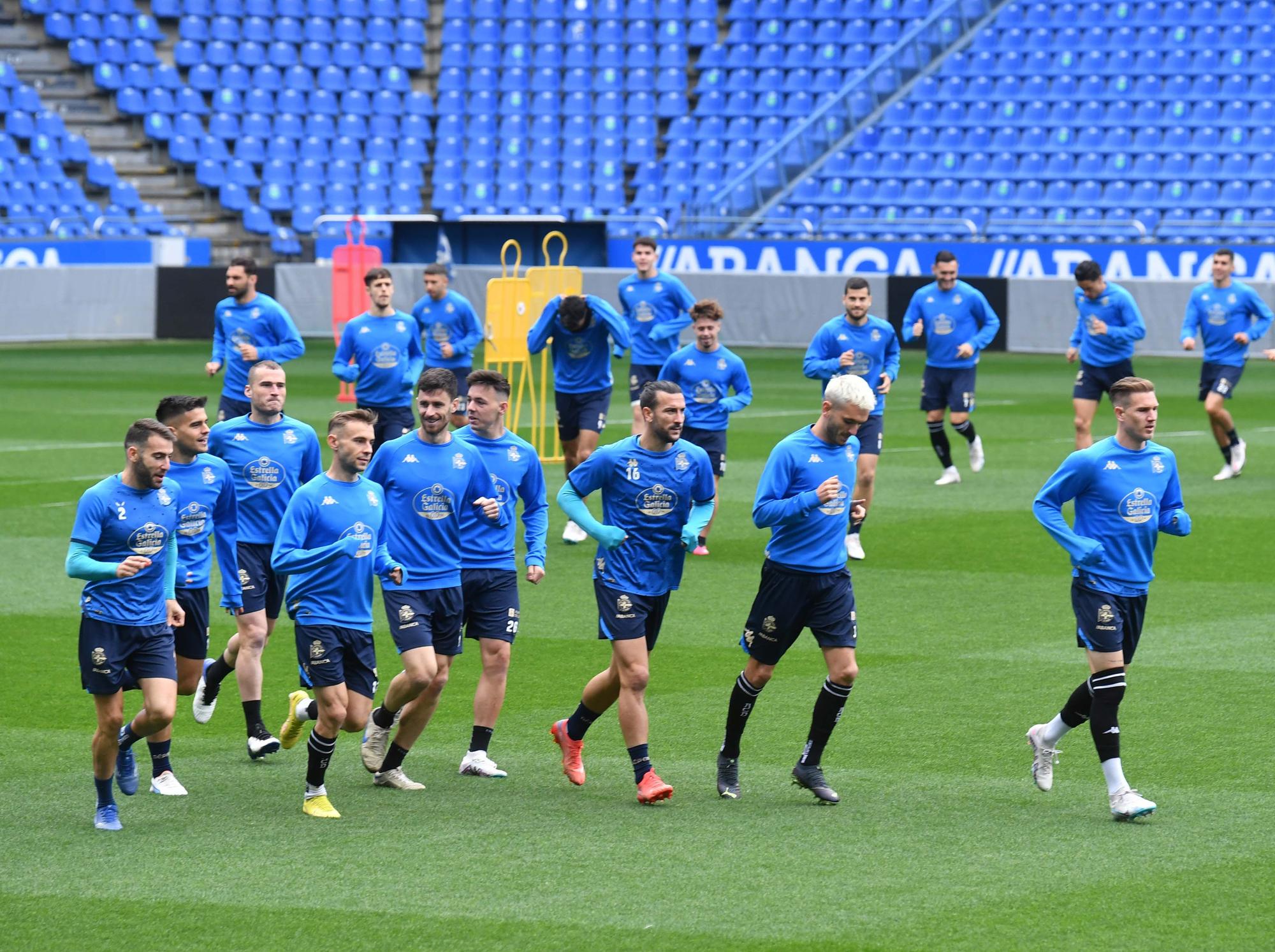 Último entrenamiento del Deportivo antes de medirse al Celta B