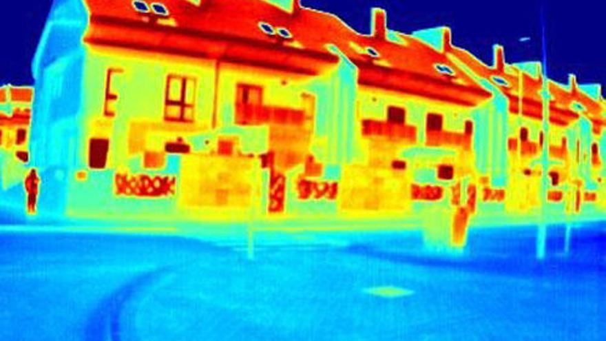Imagen sobre eficiencia energética de un grupo de viviendas. //DUVI