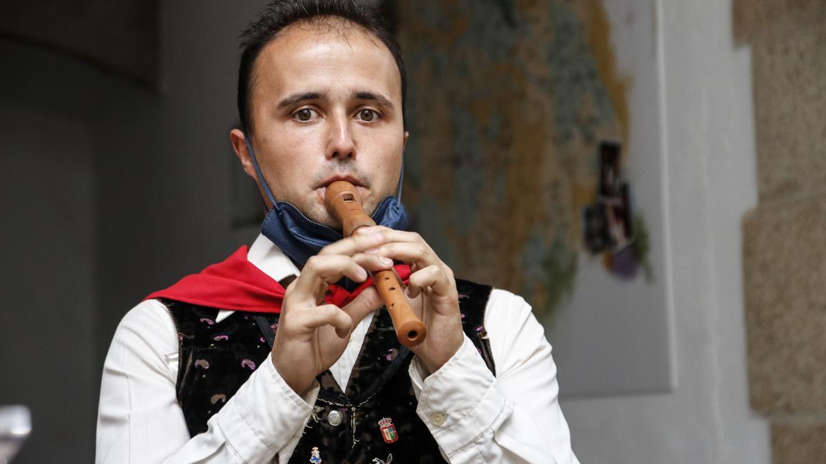 José Antonio Barquilla, encargado de la Flauta en Los Tableros de Valdefuentes.