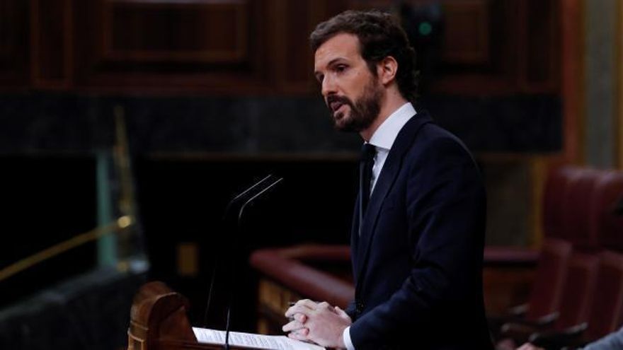 Casado anuncia la abstención del PP a la prórroga de un estado de alarma que espera sea la última