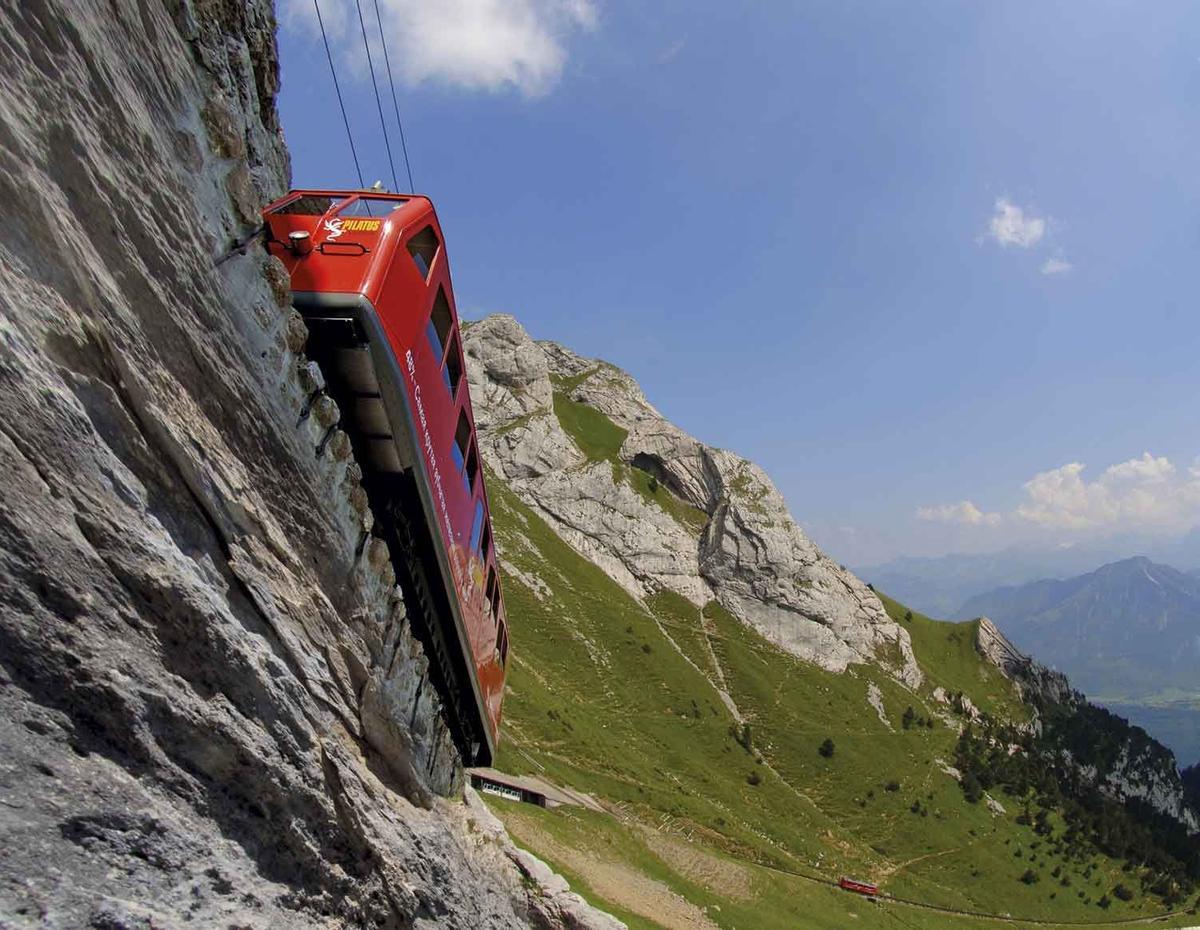 Tren cremallera (monte Pilatus)