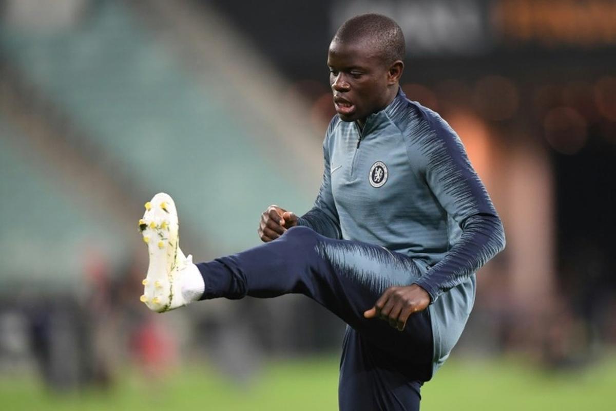 N'Golo Kanté entrenando con el Chelsea