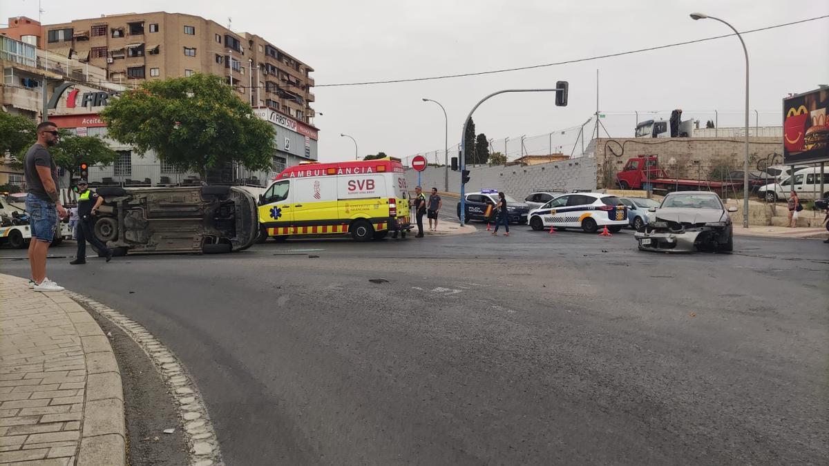 Imagen del accidente en Alicante.