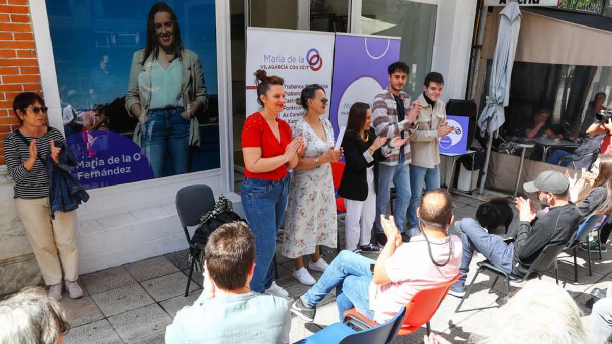 Presentación de Podemos-Marea da Vila, en Vilagarcía.