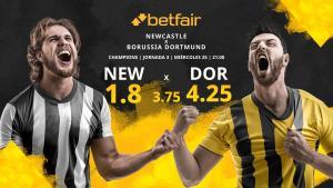 Newcastle United vs. Borussia Dortmund: horario, TV, estadísticas, clasificación y pronósticos