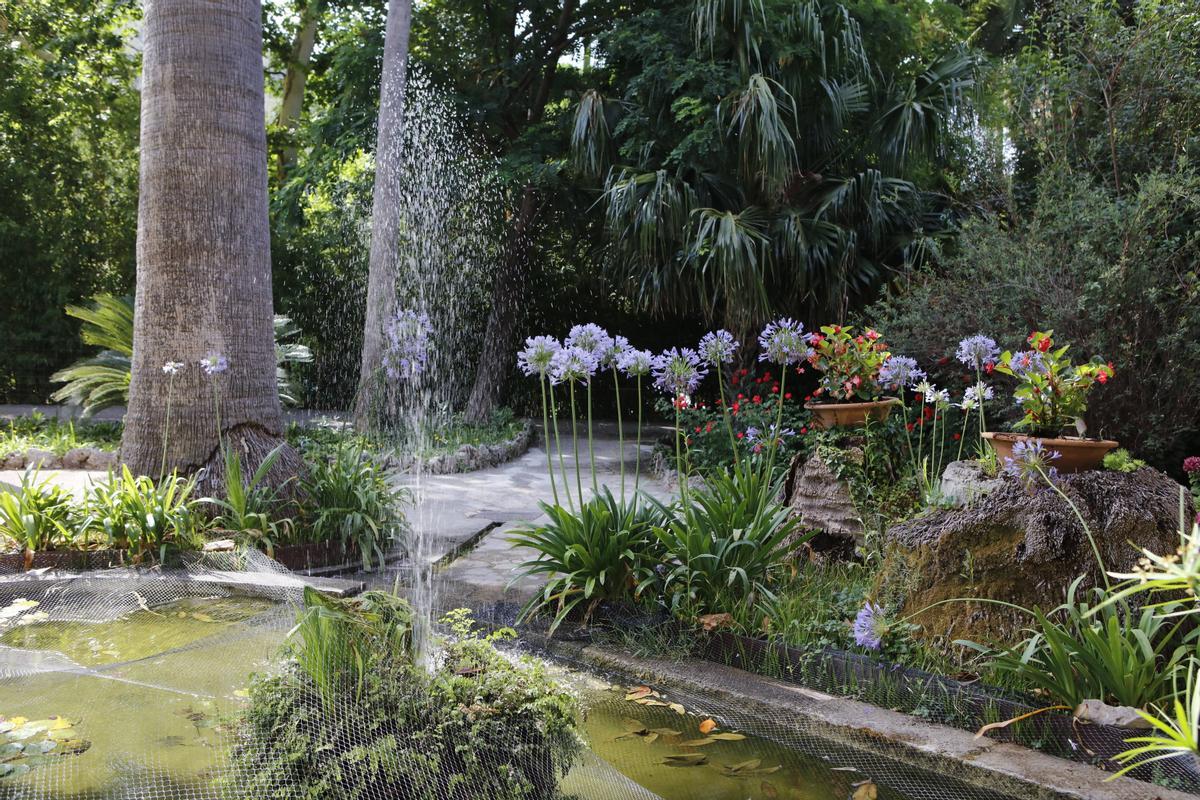 Eine der verschiedenen Wasserinszenierungen der Jardines de Alfabia.