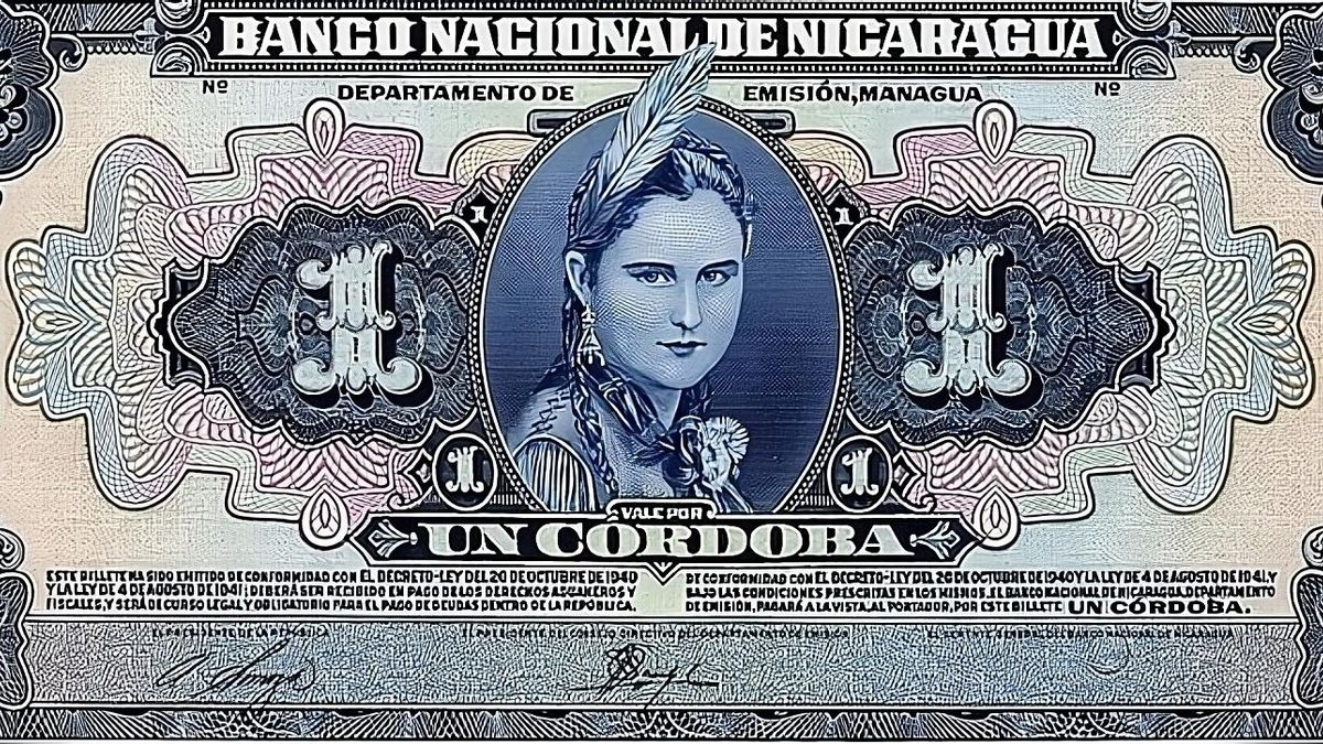 Imagen de un córdoba nicaragüense.