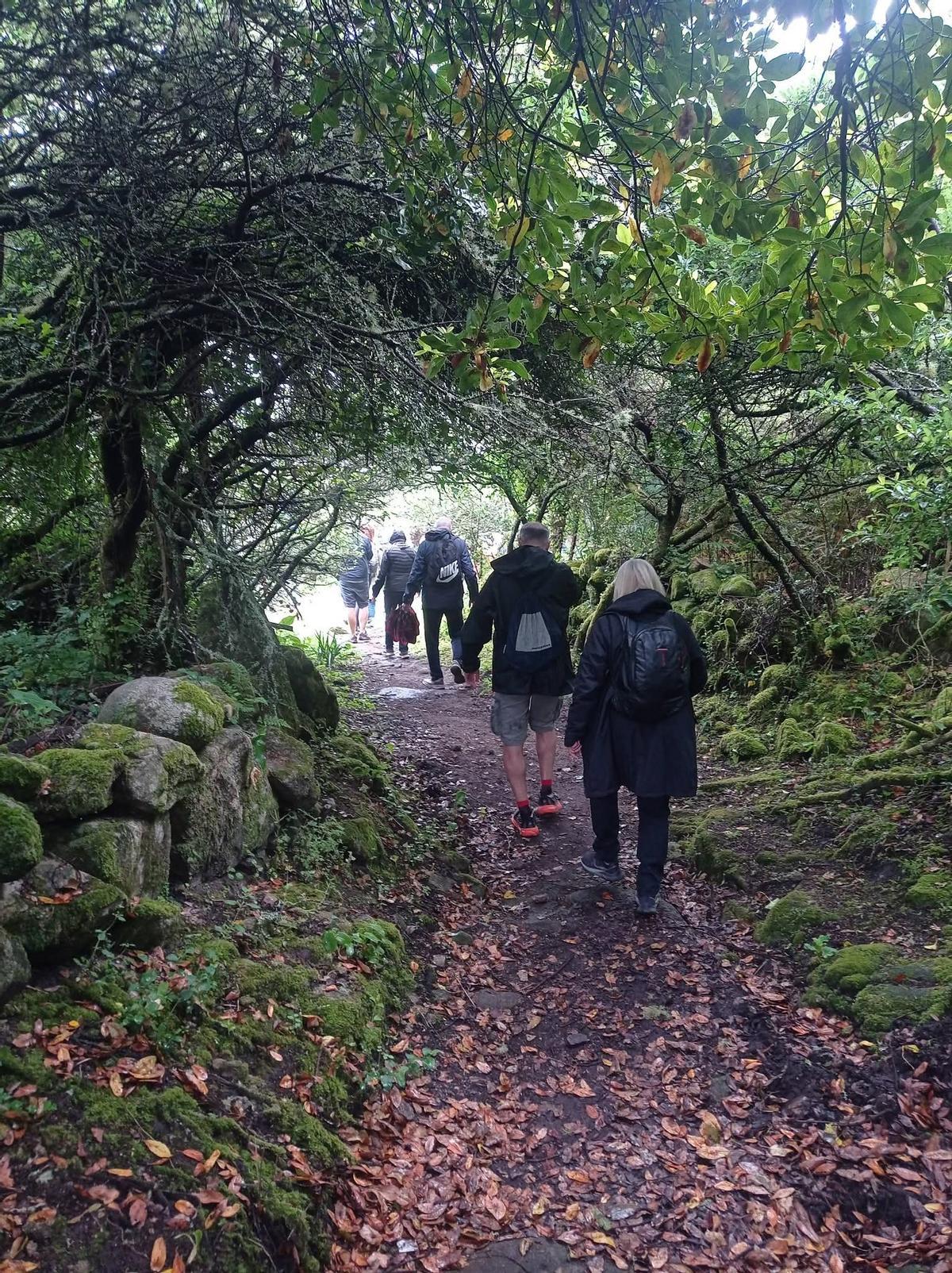 Turistas suecos en Sálvora.