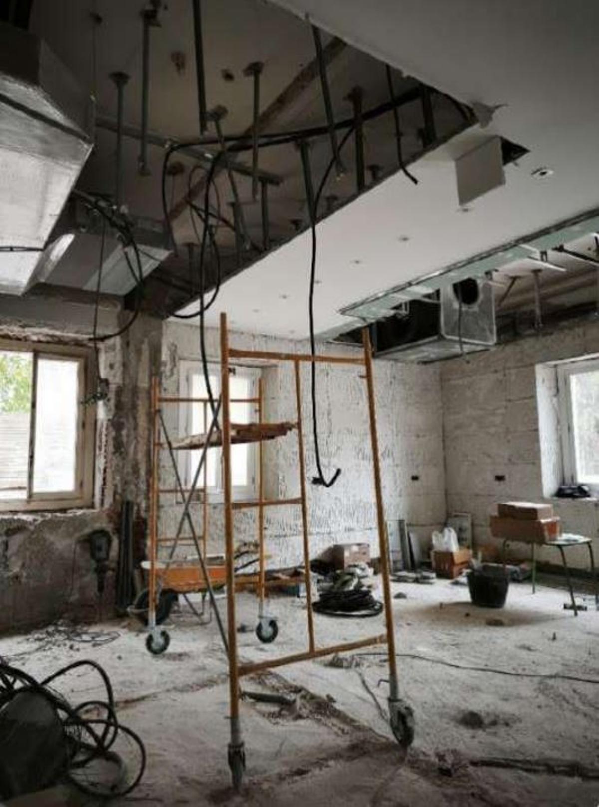 Imagen de las obras del interior que figura en el informe de la GMU.