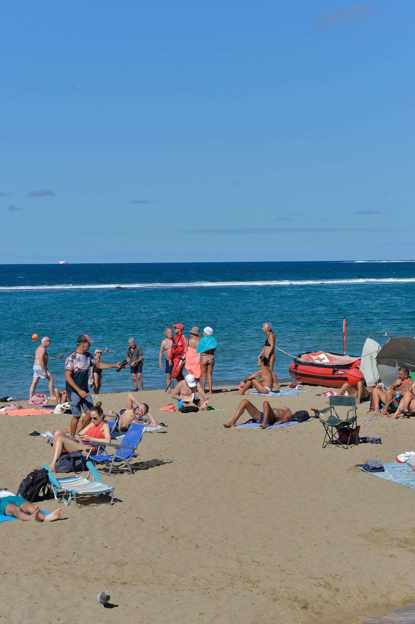 Tiempo en la playa de Las Canteras (1/12/2022)