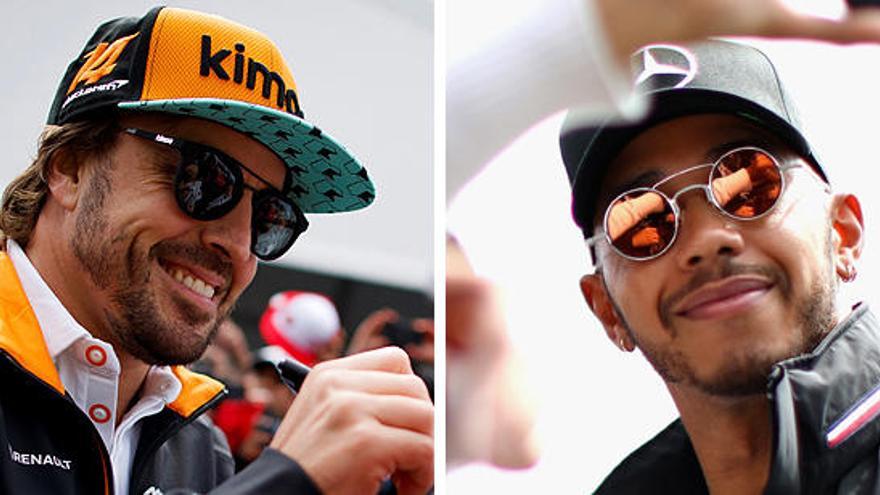 Fernando Alonso y Lewis Hamilton.