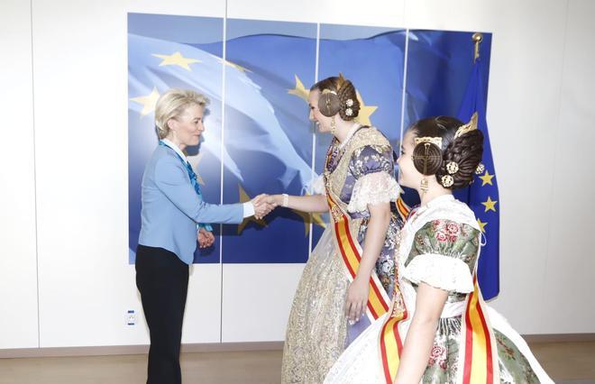 Extra de Fallas 2023 Levante-EMV: las falleras mayores se reúnen con Von der Leyen y Metsola