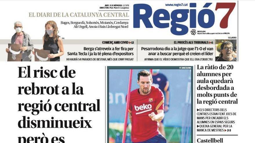 La portada de Regió7 d&#039;aquest dimarts, 8 de setembre