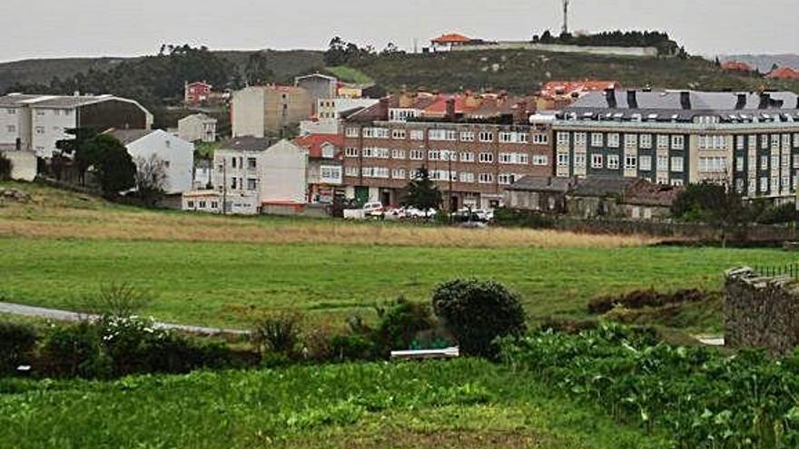 Vista de la zona en la que se ubicará el campo de fútbol de Pastoriza.