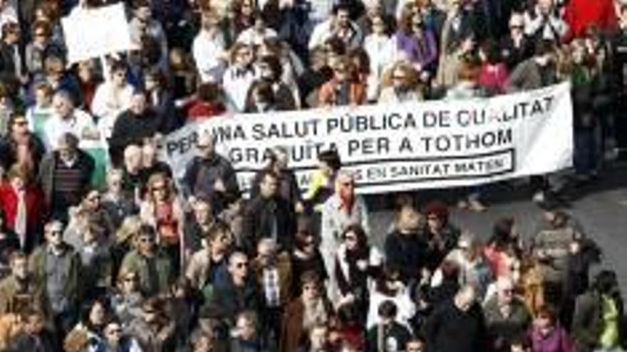 Manifestación por la sanidad pública valenciana el año pasado.